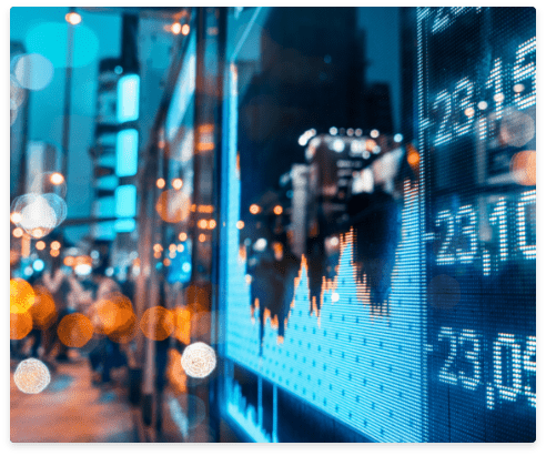 A share price display